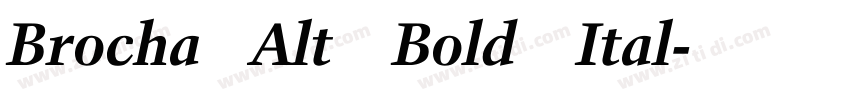 Brocha Alt Bold Ital字体转换